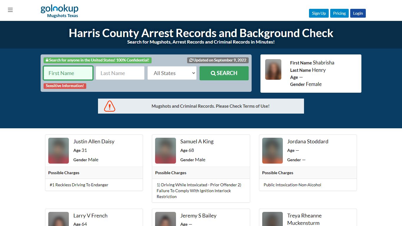 Harris County Mugshots, Harris County Arrest Records - GoLookUp